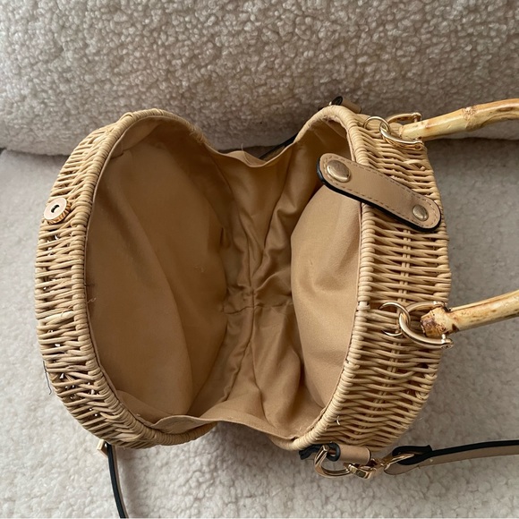 Top Shop wicker straw crossbody bag - Picture 4 of 6